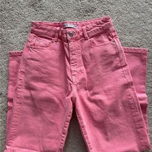 Zara High Rise Pink Women's Jeans